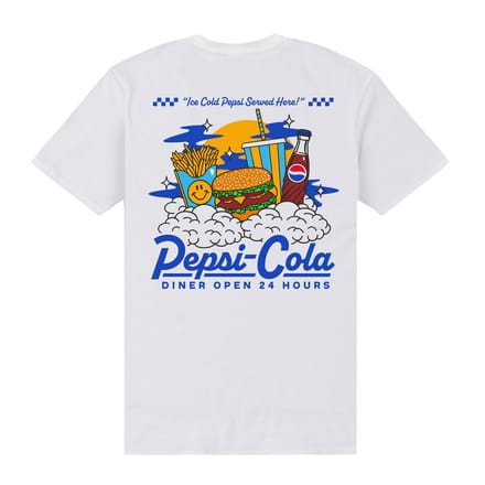 Pepsi Co. Ice Cold Pepsi Served Here! Men's T-Shirt - White - 4XL