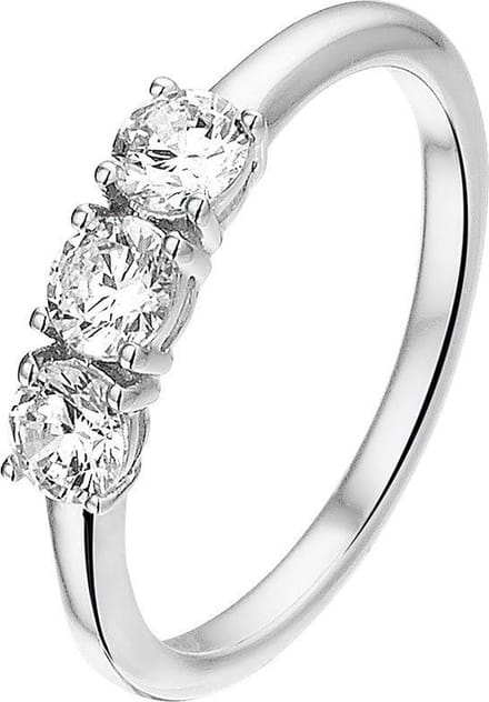 Zilver Gerhodineerde Ring zirkonia 1328492 16.00 mm (50)