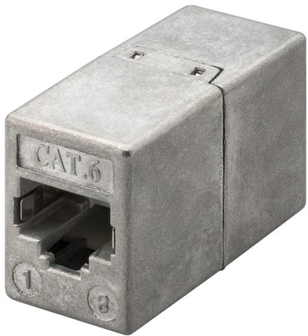 Goobay RJ45 modulaire koppeling, CAT 6, 2 x RJ45-bus (8P8C), bulkverpakking