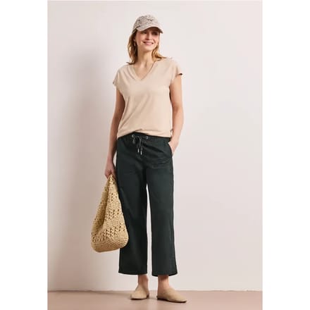 Straight Legs broek in paper touch stof