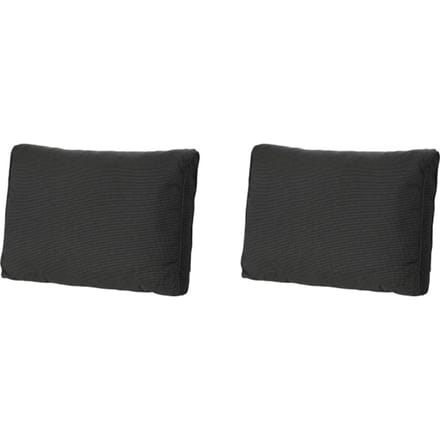 Madison - Lounge Rugkussen Rib black - Ca. 40x60 cm - Set van 2