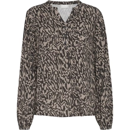 Blouse met lange mouwen Loose fit Black/Elephant Graphic lines black