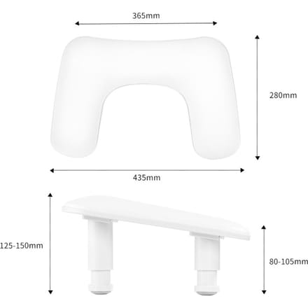 Armsteunkussen voor Nail Art Nagel Handsteunkussen Verstelbare Hoogte PU Leer Kussen Schuin Handkussen Manicure Tool wit