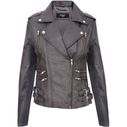 Dames leren Brando bikerjack-Loddon