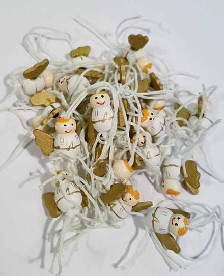 50x Gelukspoppetjes Engel MET gouden vleugels, Kerst