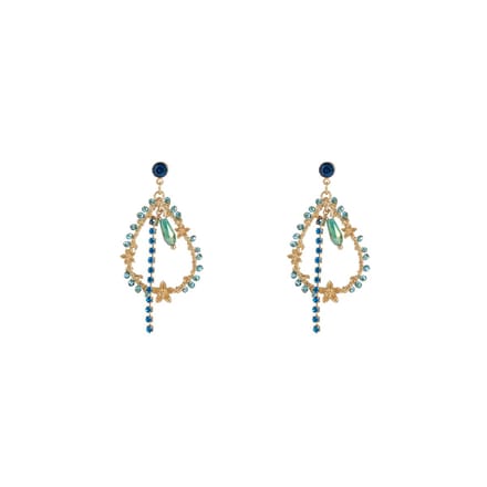 Go Dutch Label Oorknoppen flowery drop Groen