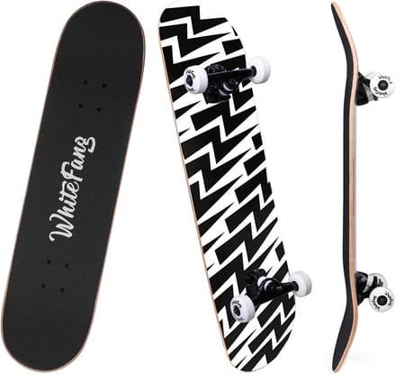 Compleet Skateboard voor Beginners en Kinderen, 31 Inch Dubbele Kicktail Concave