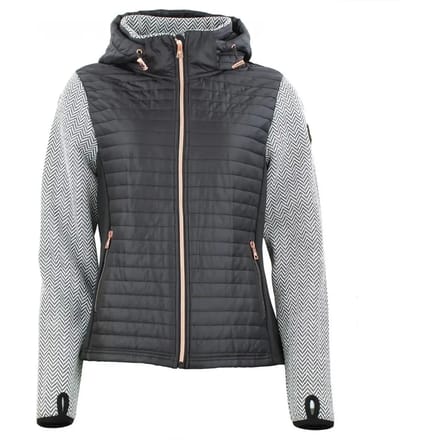 Gewatteerde fleece met capuchon voor dames Peak Mountain