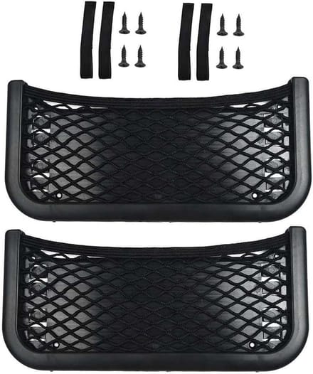 Famanu - Auto opbergnet set van 2 elastische stretchnetten voor telefoon en accessoires