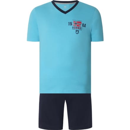 Korte pyjama EDIN turquoise