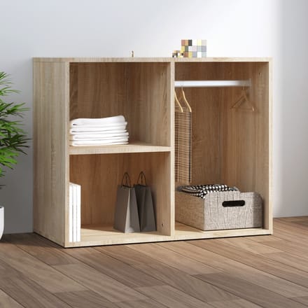 vidaXL - Kledingkast - 80x40x65 - cm - bewerkt - hout - sonoma - eikenkleurig