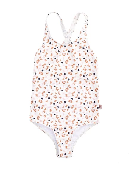 Swim Essentials | Kaki Panterprint Meisjes UV Badpak - Maat 134/140
