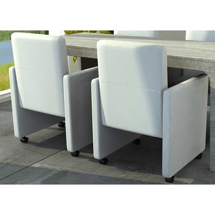 vidaXL - Eetkamerstoelen - 2 - st - kunstleer - wit