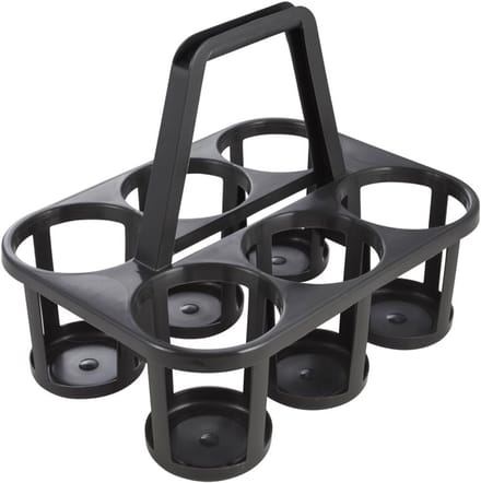 Flessendrager 6x1,5 L   34x26x28 Zwart Keeeper Ok 10184