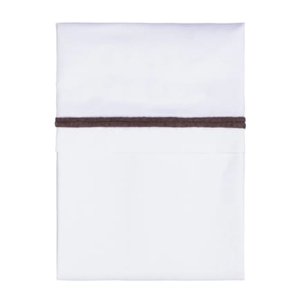Baby's Only Ledikant laken gebreide bies - Cacao/Wit - 120x150 cm - 100% egyptisch katoen
