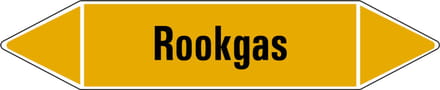 Rookgas leidingmarkering op vel 75 x 17 mm - 8 per vel