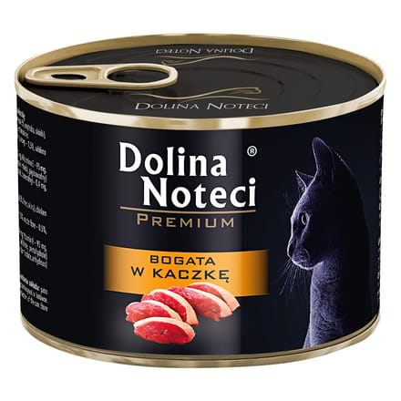 24 x 185 g Dolina Noteci Premium Rijk aan Eend Nat Kattenvoer