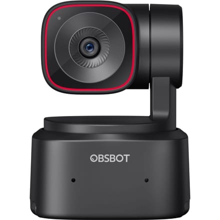 Obsbot Tiny 2 Lite PTZ 4K-webcam 3840 x 2160 Pixel Snelle autotracking via AI, Gebarenbesturing