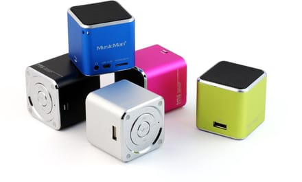 Mini-luidspreker Technaxx MusicMan Mini AUX, SD, USB Blauw