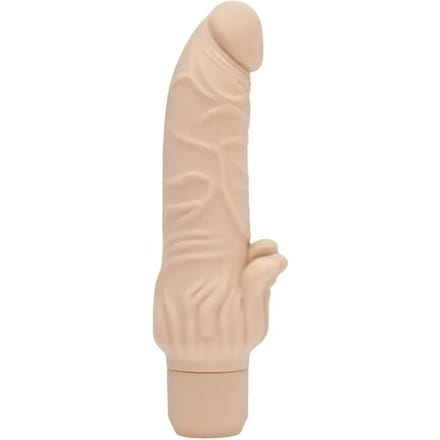 GET REAL BY TOYJOY Classic Vibrator met Clitorisstimulatie - lichte beige