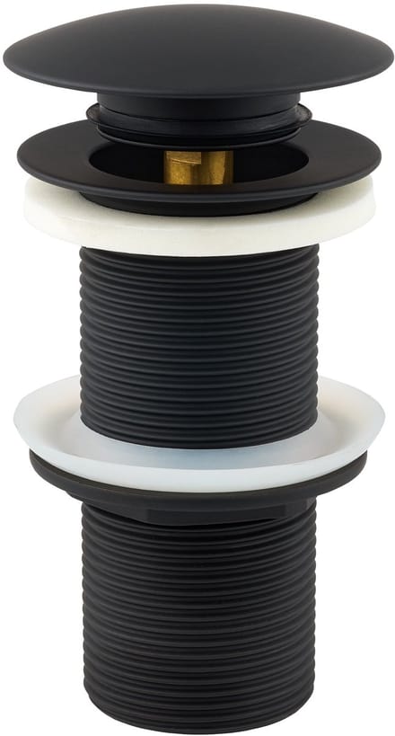Sanivesk afvoerplug click rond - 5/4" - zwart - lang