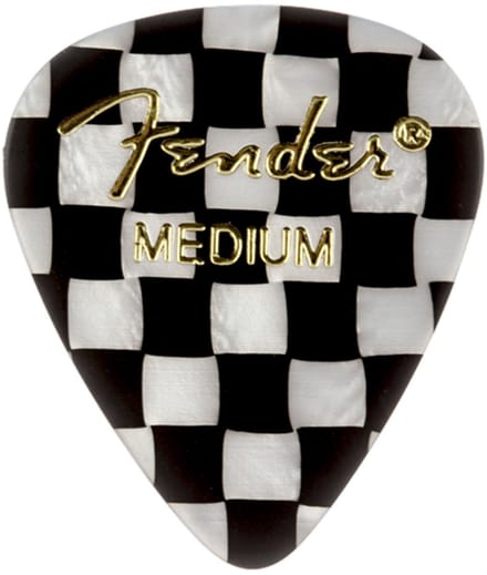 Fender Picks 351 Checker Medium 12er Set Premium Celluloid - Plectrum set