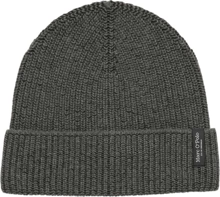 Marc O'Polo Dop Knitted Hat Testimonial Campaign Graphite Grey Melange Donkergrijs