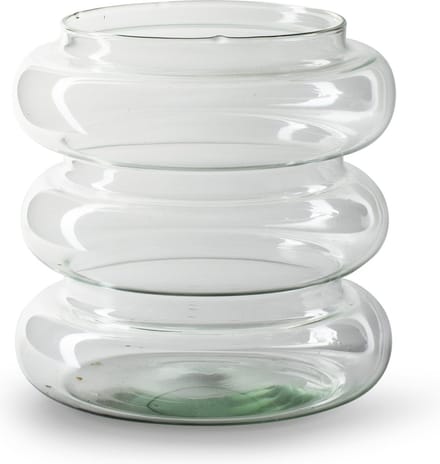 Jodeco Bloemenvaas Bubbles - transparant - glas - 19 x 19 cm - Moderne vaas