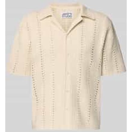 Gebreid shirt met reverskraag en knoopsluiting
