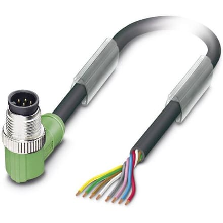 Phoenix Contact 1522545 Sensor/actuator connector, geassembleerd M12 Aantal polen (sensoren): 8 Stekker, haaks 1.50 m 1 stuk(s)