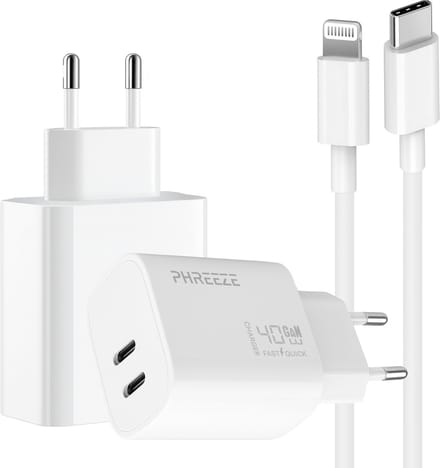 Phreeze usb C oplader met MFi Lightning kabel - Power Delivery