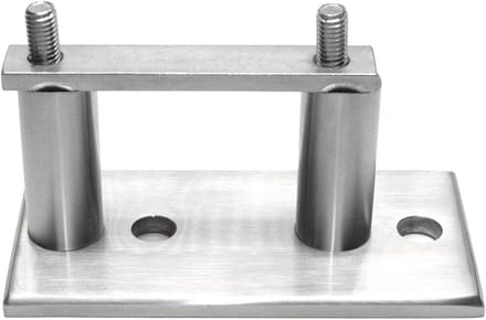 RVS Paalhouder Wandflens voor Trapleuning/Terras - 42,4 mm Buisbevestiging