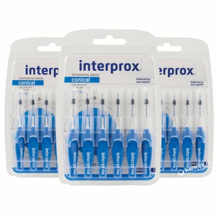 Interprox Premium Conical Ragers - 3.5 tot 6 mm - 3 x 6 stuks - Voordeelpakket