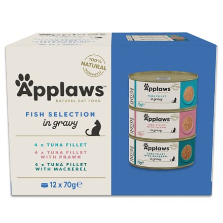 Voordeelpakket: 12x70g Applaws Cat in Sauce mix pack (3 soorten) nat kattenvoer