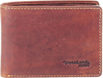 Greenland Nature Robijn Portemonnee Leer 10,5 cm - Jongens - Horizontaal - braun