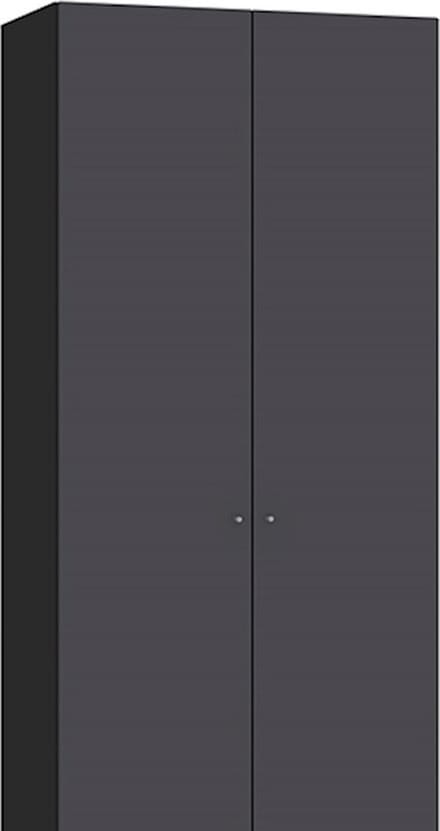 Beter Bed Switchline Kledingkast - Draaideurkast - 101x220x58.5 cm - Zwart/Antraciet