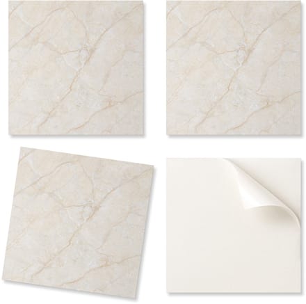 Set vinyl vloertegels met elegant marmerpatroon, 20x20x20 cm