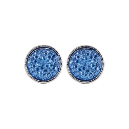 Behave - Oorbellen - Oorsteker Rond 1,2 cm - Blauw