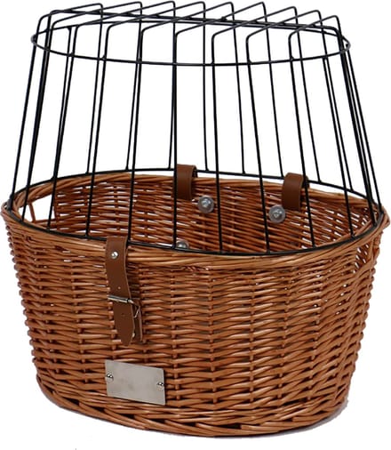Provence rieten fietsmand stuur & kussen 48x33x44cm - max. 13kg