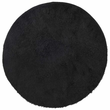 vidaXL - Hoogpolig - vloerkleed - NAVARRA - 240x240 - cm - polyester - zwart