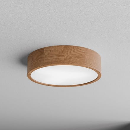 TEMAR LIGHTING Plafondlamp Cleo DR375, IP20, sensor, Ø 38 cm, eikenhout