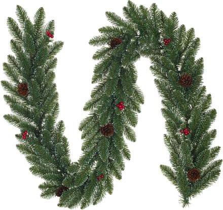 Black Box Trees - Creston guirlande bes groen frosted TIPS 200 - l270xd25cm - Kerstbomen