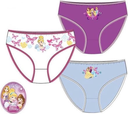 Disney Princess - 3x onderbroek - maat 116/128 (6/8 jaar)