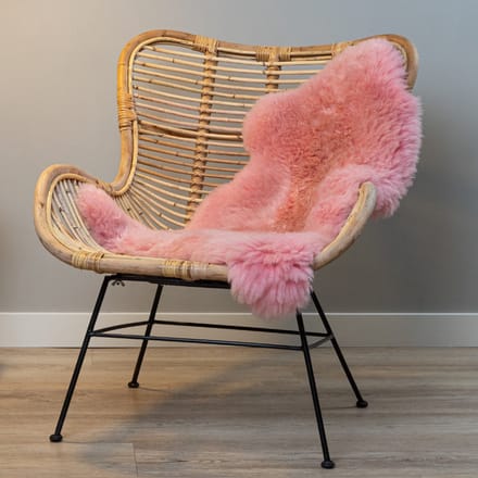 WOOOL Australisch Schapenvacht - Roze L (105x60cm) 100% Natuurlijk & Echt - Vloerkleed - ECO+