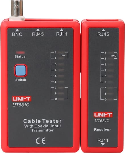 UNI-T UT681C - Telefoonlijn Tester - Compact - Draagbaar - RJ45/RJ11/BNC