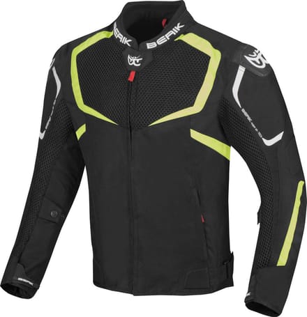 Berik X-Speed Air Zwart Wit Neon Geel Textiele Motorjas - Jas