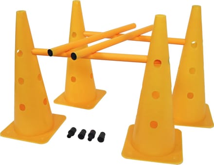 Agility slalom & hindernisset, 4x pilon en 2x ligger