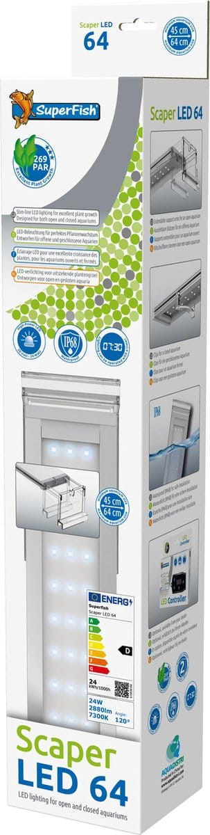 Superfish Scaper Led 64 cm - Aquarium LED Verlichting- 24 Watt