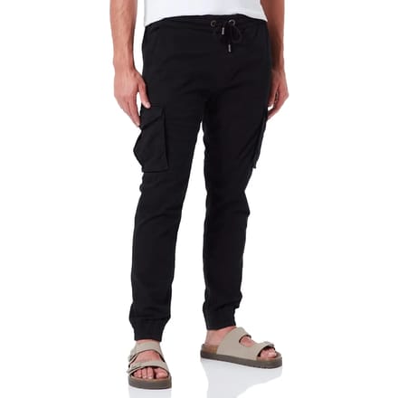 Cargobroek met label-details model 'Twill'