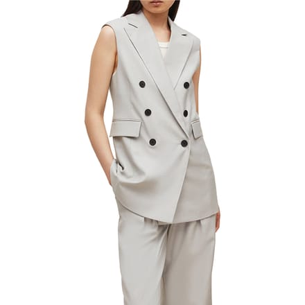 AllSaints Hanah Blazer Grey Taglia: 44 | Gilet Outlet | Donna | Grigio